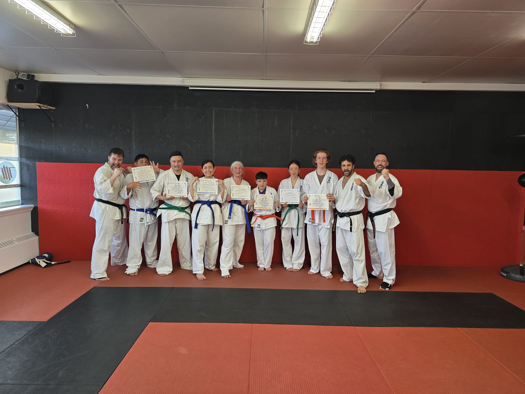 Group photo after kumite testing